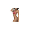 Ensemble lingerie sexy en vinyle rouge avec soutien-gorge et string 